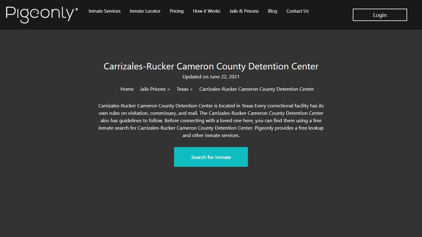 Carrizales-Rucker Cameron County Detention Center Inmate ...